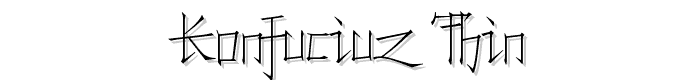 Konfuciuz Thin font
